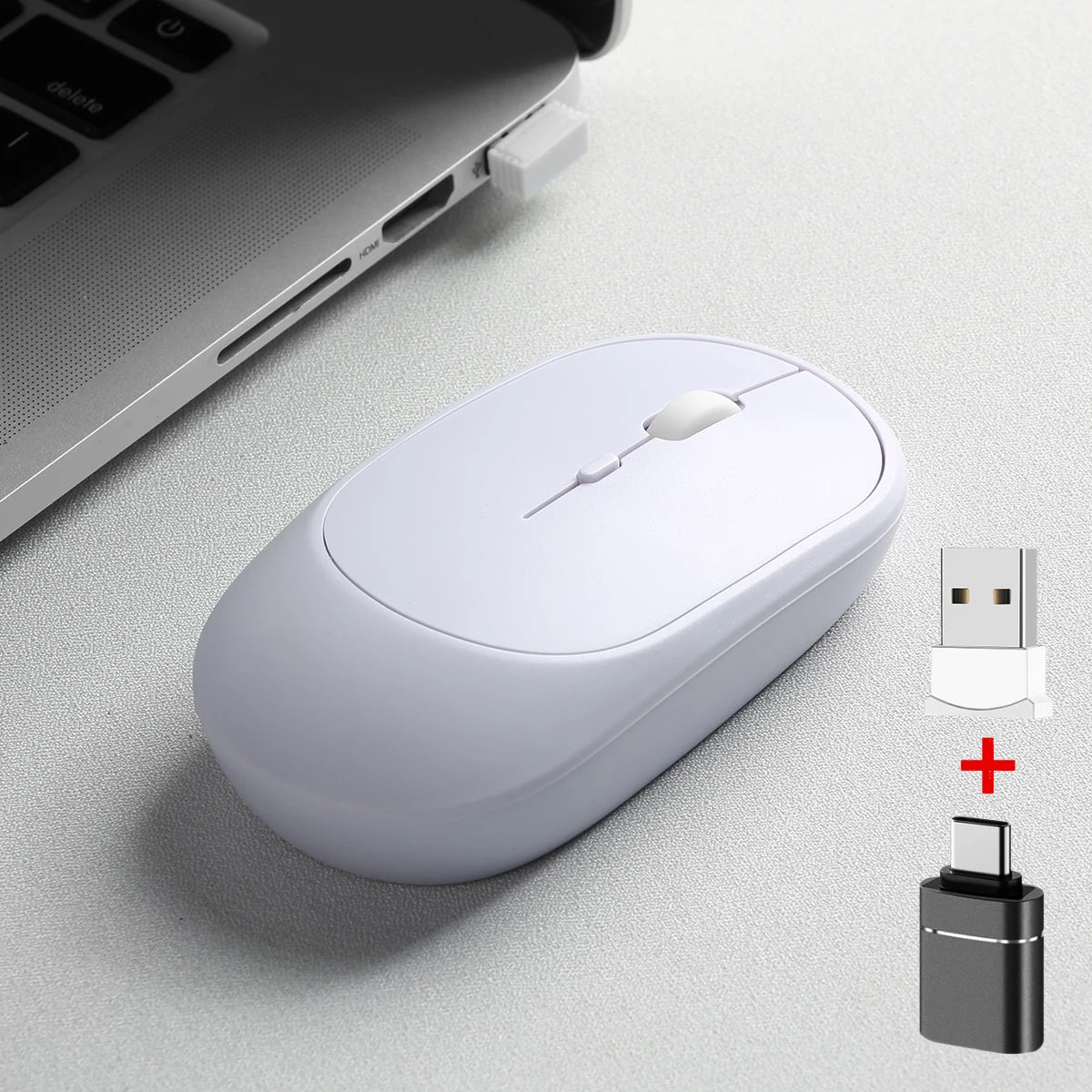 Rechargeable Wireless Mouse Dual Modes Bluetooth-compatible 2.4G USB Ergonomic Mice For Laptop Pad Tablet Macbook Mause