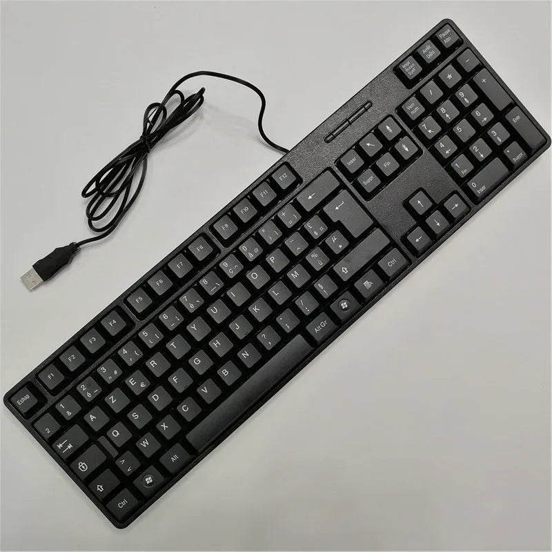 Spanish French  Russian Arabic Letter keycaps Keyboard Gaming Keyboard Usb Wired 104 Keys  For Computer