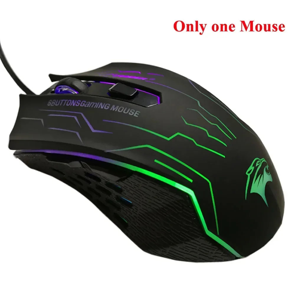 New HOT Silent Click USB Wired Gaming Mouse 6 Buttons 3200DPI Mute Optical Computer Mouse Gamer Mice for PC Laptop Notebook Game