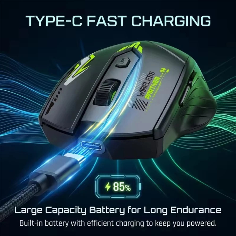 Bluetooth 5.4 Mouse Dual-Mode 2.4G Wireless Mouse 6 Buttons Gaming Mouse Office Silent Mice Rechargeable Mouse For PC Laptop
