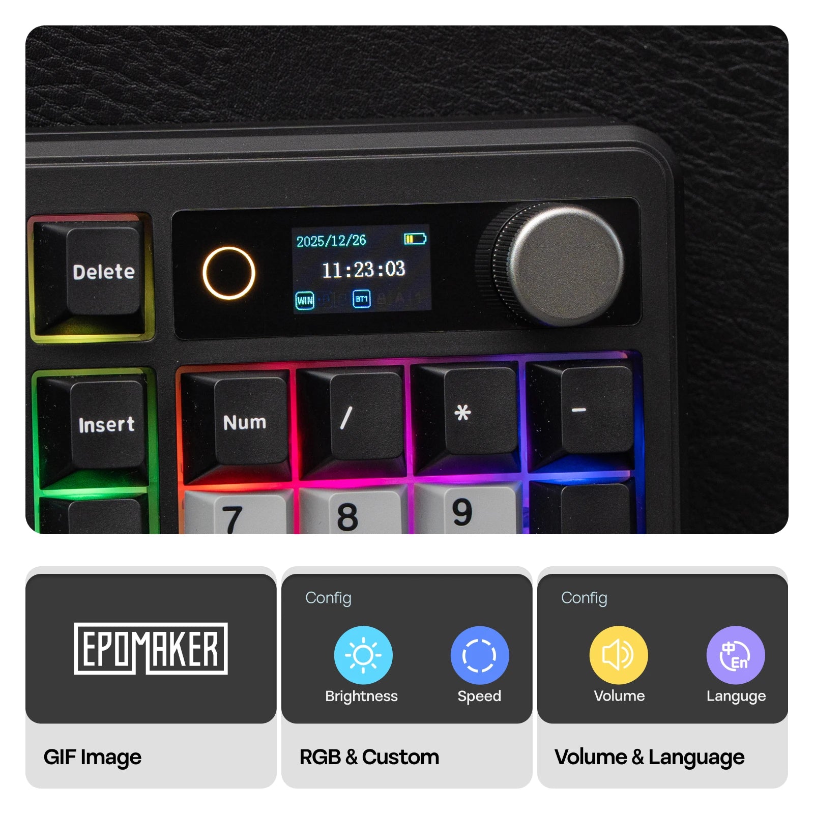 EPOMAKER TH99 PRO 96% ANSI US Layout Gasket-Mounted Wired/BT/2.4Ghz Wireless Mechanical Gaming Keyboard with Screen & Knob