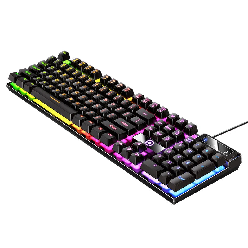 Wired USB Gaming Keyboard with Backlight, 104 Key Gamer Keyboard for Computer/Laptop/PC, Ergonomic Design,Office Gaming Accessor