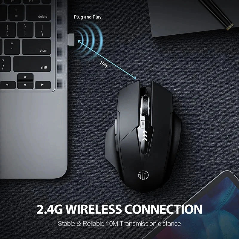 INPHIC F1S/F1/A1 2.4G Wireless Mouse 500mAh Ergonomic Rechargeable Silent Mouse Office Home Laptop Desktop Computer Universal
