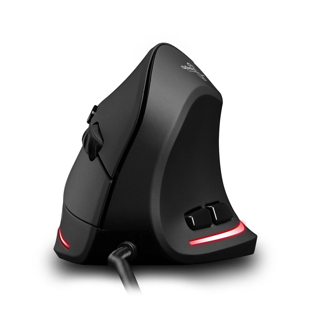 ZELOTES T-20 Vertical Mouse Wired Ergonomic Office Mouse 3200DPI Optional Portable Gaming Mouse for Laptop PC Computer