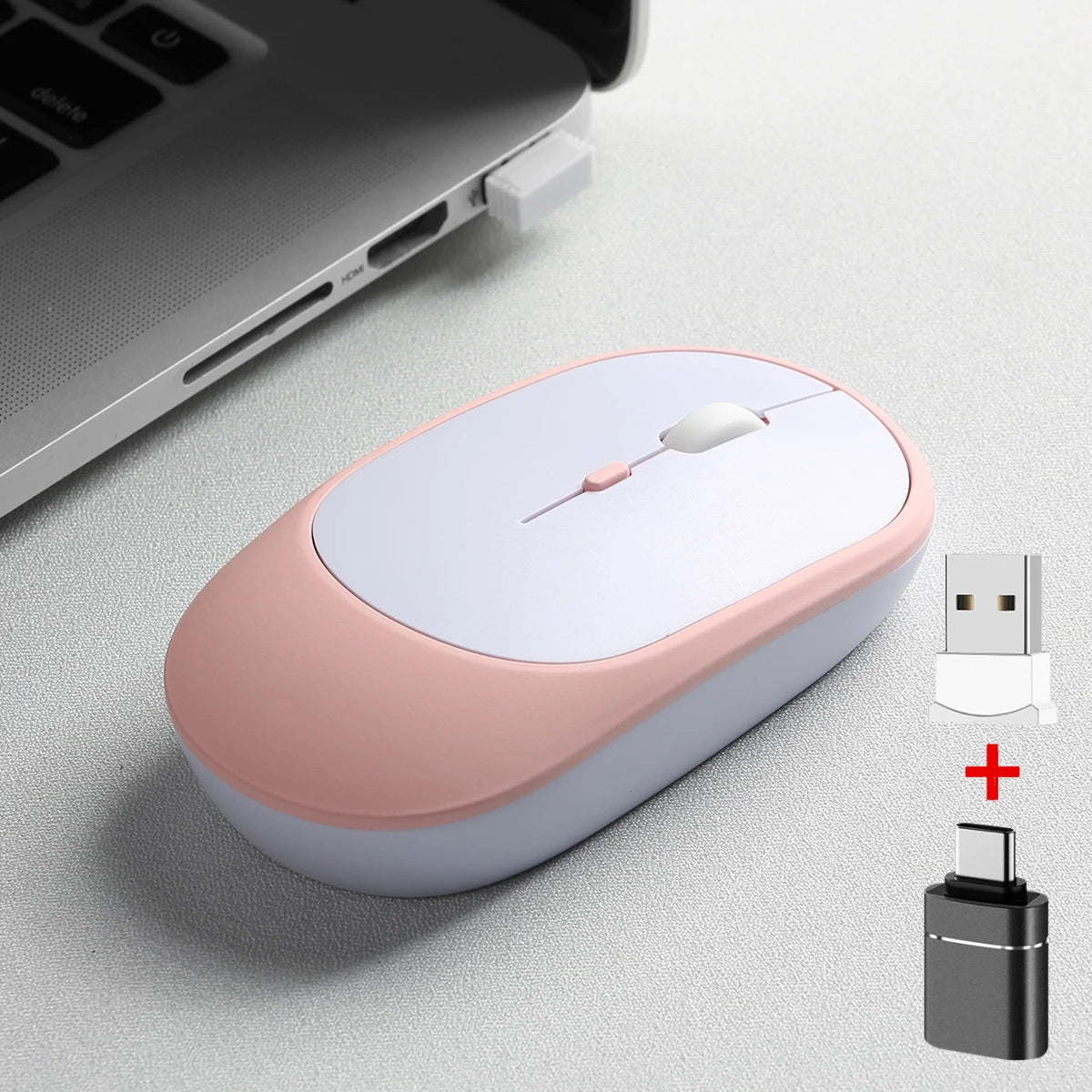 Rechargeable Wireless Mouse Dual Modes Bluetooth-compatible 2.4G USB Ergonomic Mice For Laptop Pad Tablet Macbook Mause