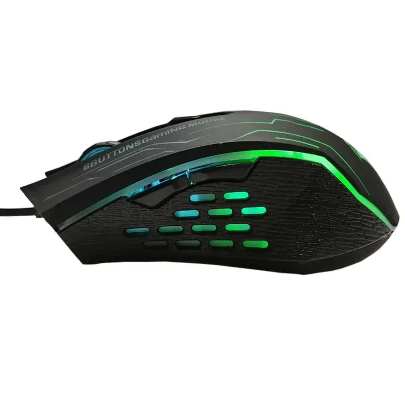 New HOT Silent Click USB Wired Gaming Mouse 6 Buttons 3200DPI Mute Optical Computer Mouse Gamer Mice for PC Laptop Notebook Game