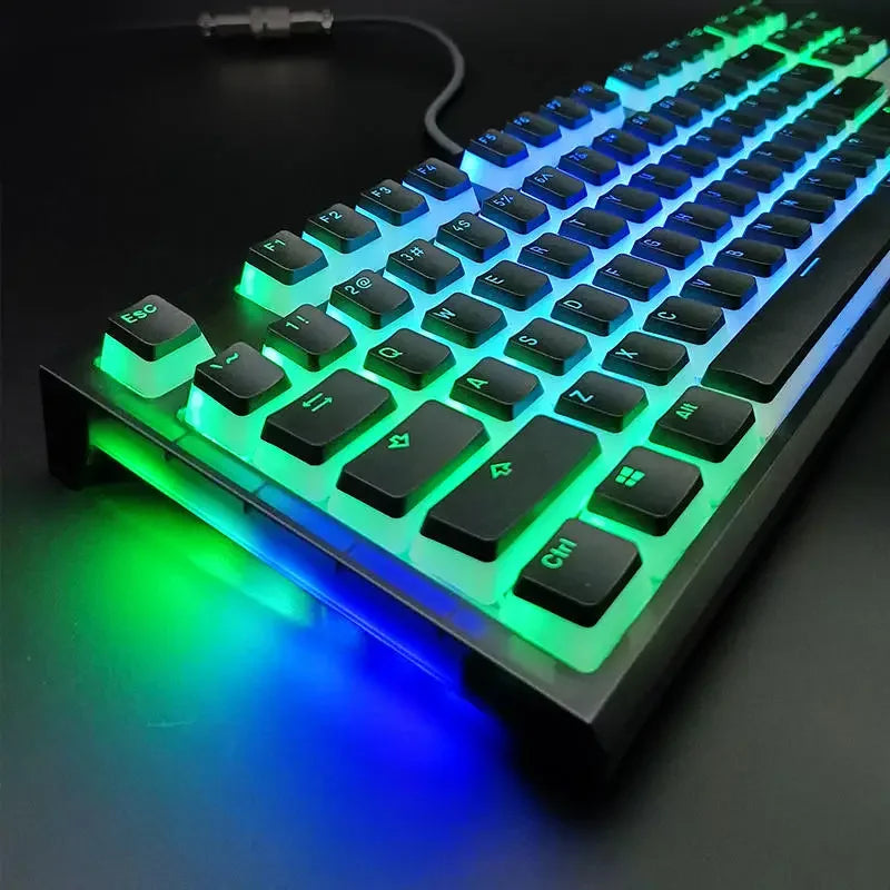 129 Keys PBT Double Shot ISO Layout Keycap Pudding Keycaps For Mx Switch Mechanical Keyboard OEM Profile RGB backlit Key Caps