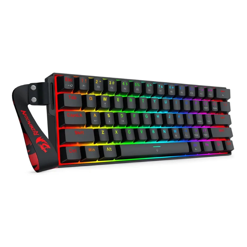 Redragon K617 HE Rapid Trigger Gaming 60% 61 Keys Wired Mechanical Keyboard,Dedicated Hall Effect Magnetic Switch,Strap Version