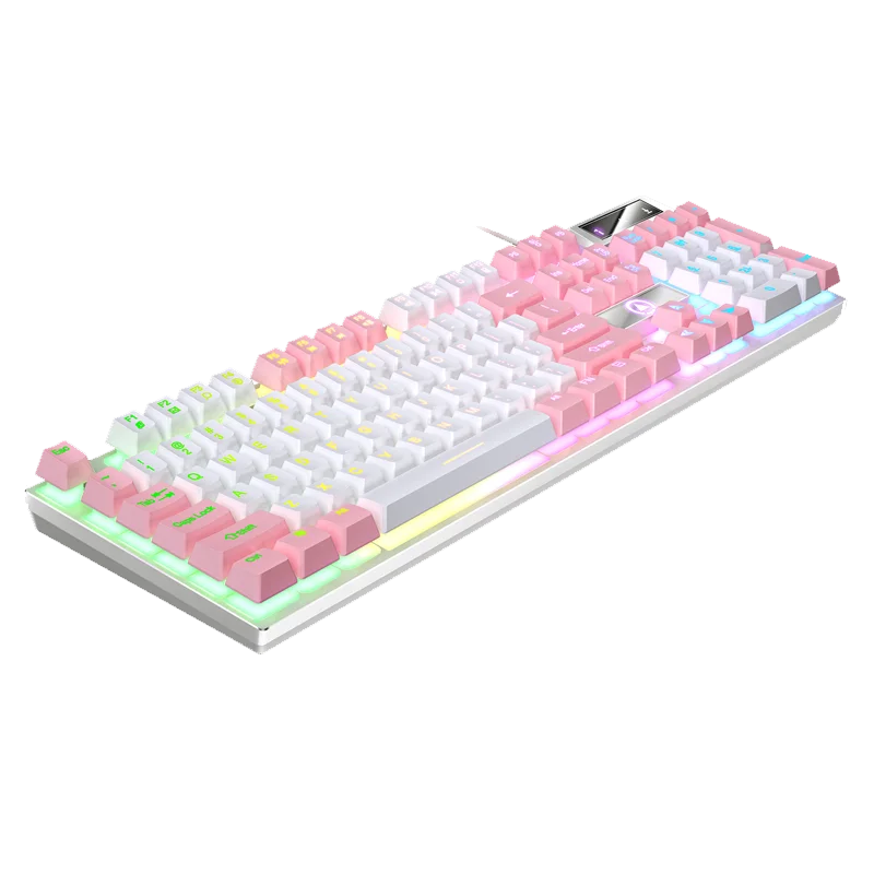 Wired USB Gaming Keyboard with Backlight, 104 Key Gamer Keyboard for Computer/Laptop/PC, Ergonomic Design,Office Gaming Accessor