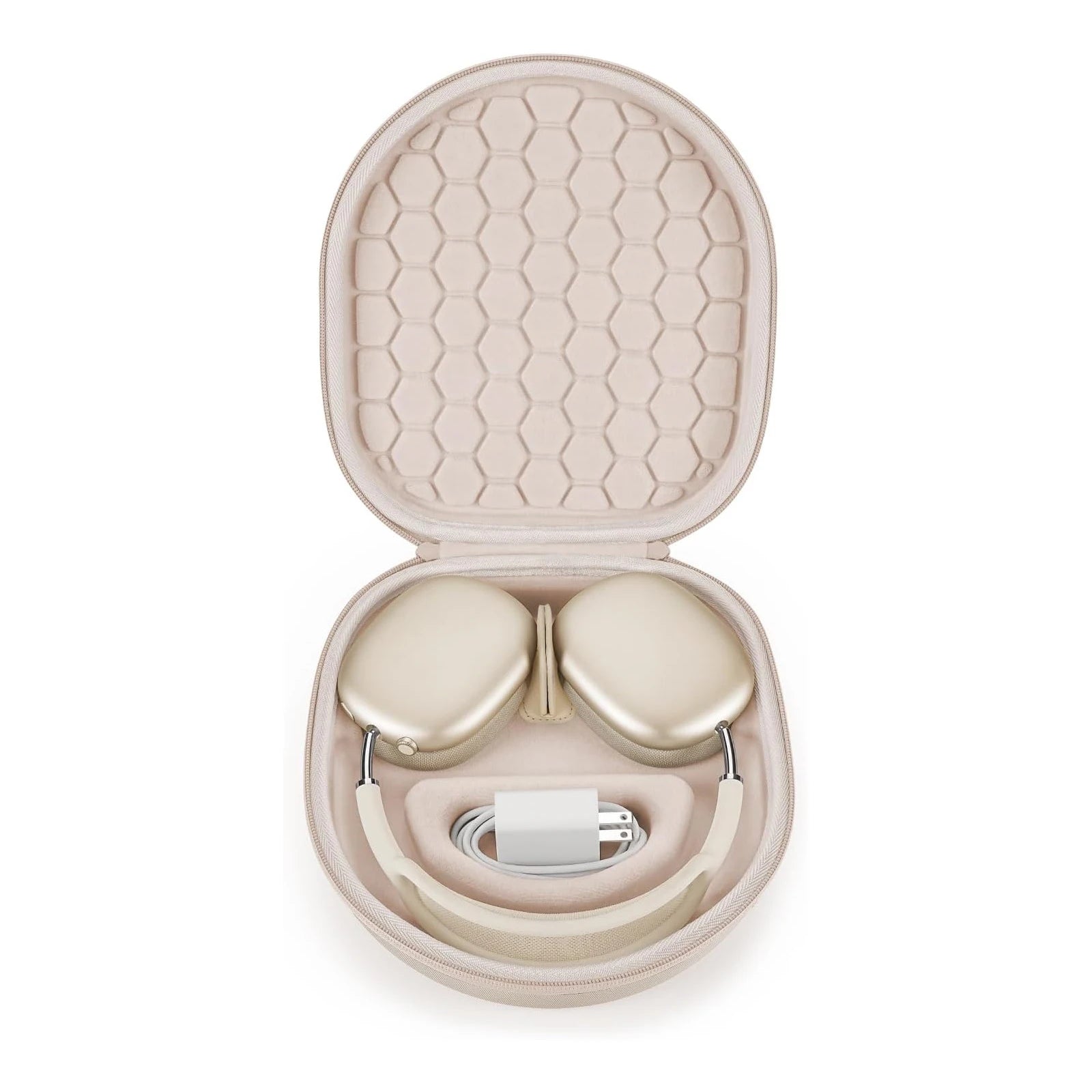 Travel Case for Apple AirPods Max - Sleep Mode Support & Double Zipper Design, Shockproof EVA with Anti-Scratch Velvet Interior
