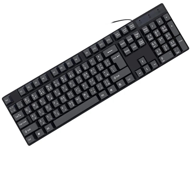 Spanish French  Russian Arabic Letter keycaps Keyboard Gaming Keyboard Usb Wired 104 Keys  For Computer