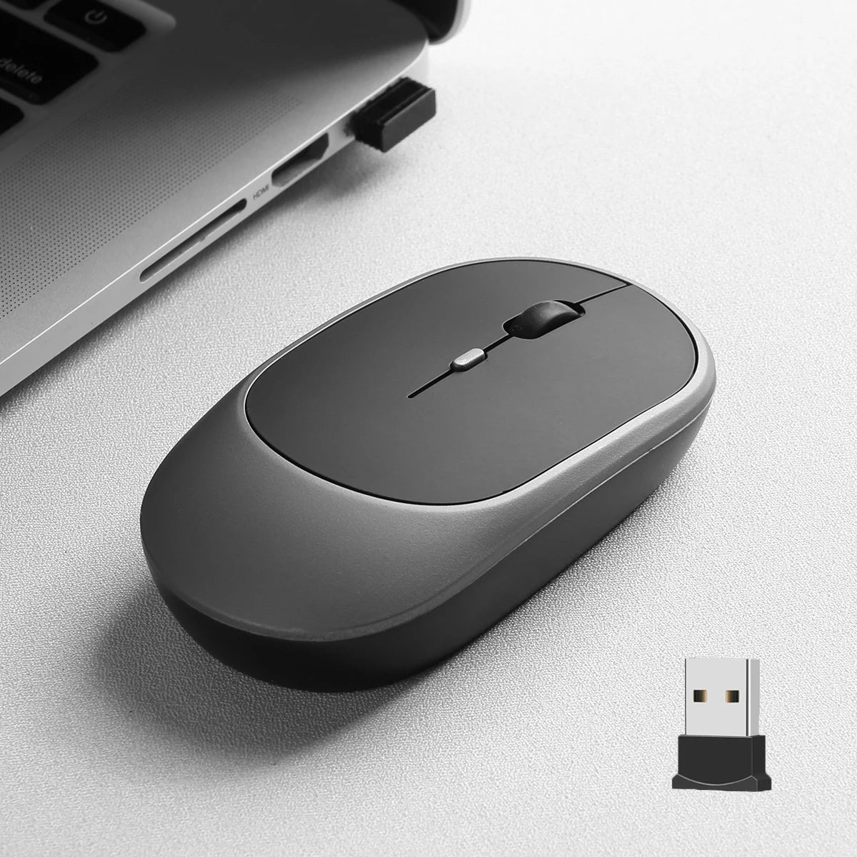 Rechargeable Wireless Mouse Dual Modes Bluetooth-compatible 2.4G USB Ergonomic Mice For Laptop Pad Tablet Macbook Mause