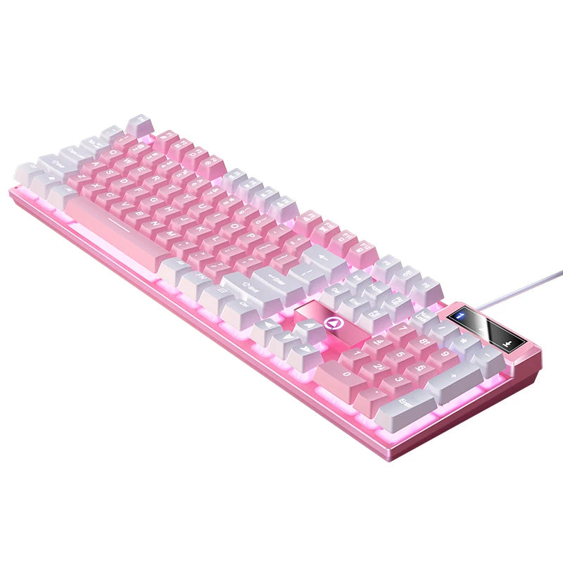 Wired USB Gaming Keyboard with Backlight, 104 Key Gamer Keyboard for Computer/Laptop/PC, Ergonomic Design,Office Gaming Accessor