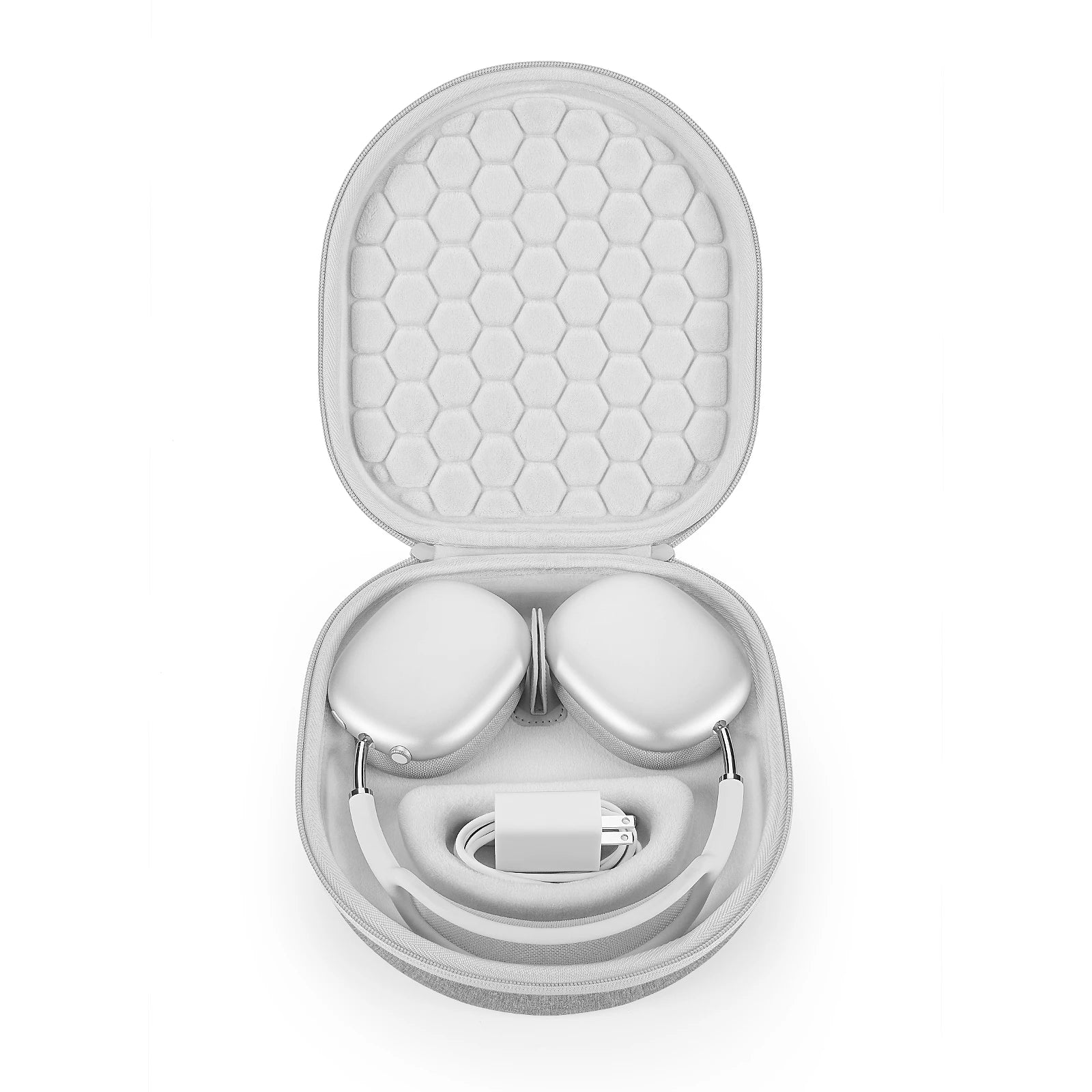 Travel Case for Apple AirPods Max - Sleep Mode Support & Double Zipper Design, Shockproof EVA with Anti-Scratch Velvet Interior