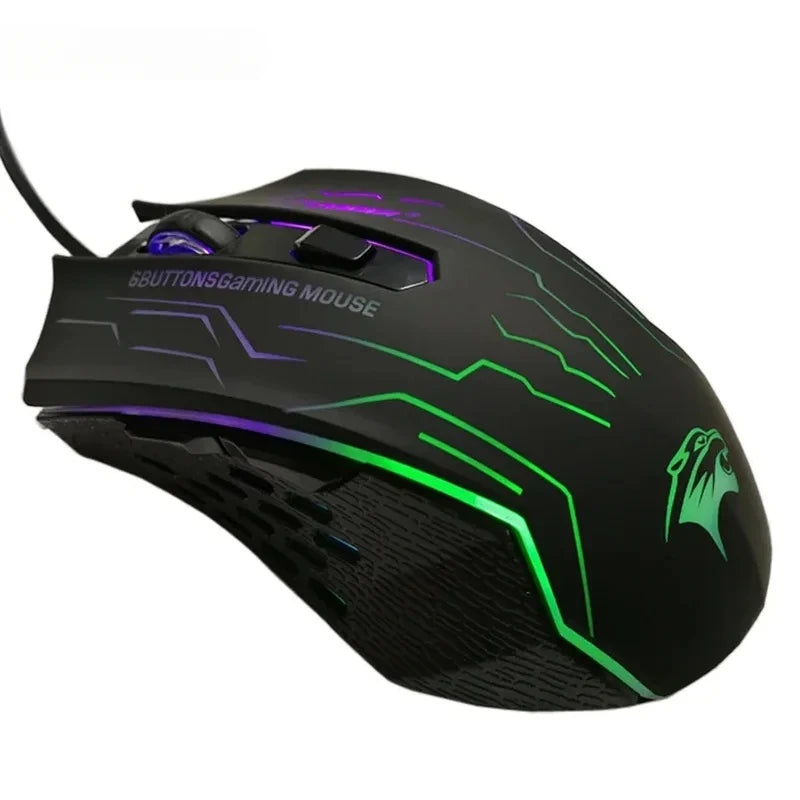 New HOT Silent Click USB Wired Gaming Mouse 6 Buttons 3200DPI Mute Optical Computer Mouse Gamer Mice for PC Laptop Notebook Game