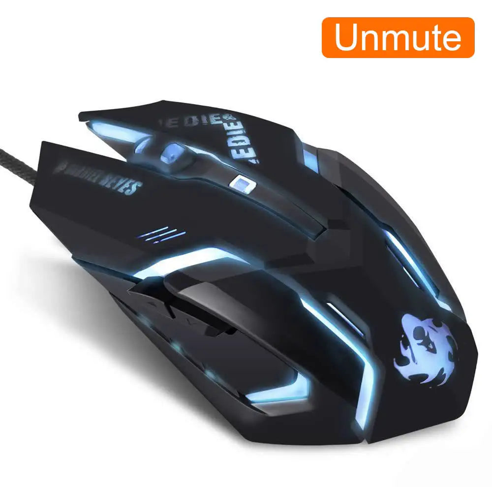 OW DVA Pink Game Office Mouse Girls Light-emitting Competition Chicken Cute Wired Mouse for PC Laptop CF Overwatch